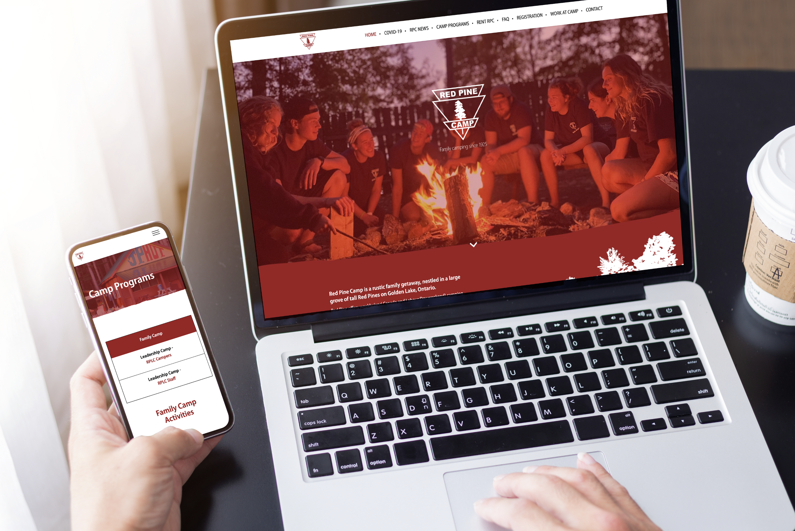 Red pine camp Website | Web Design