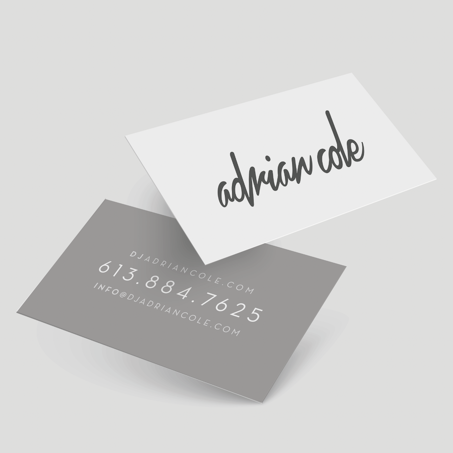 Adrian Cole business card | Brand communication tools