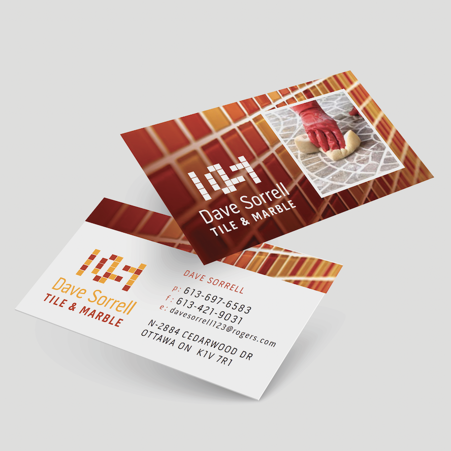 Dave Sorrell Tiles business card | Brand communication tools