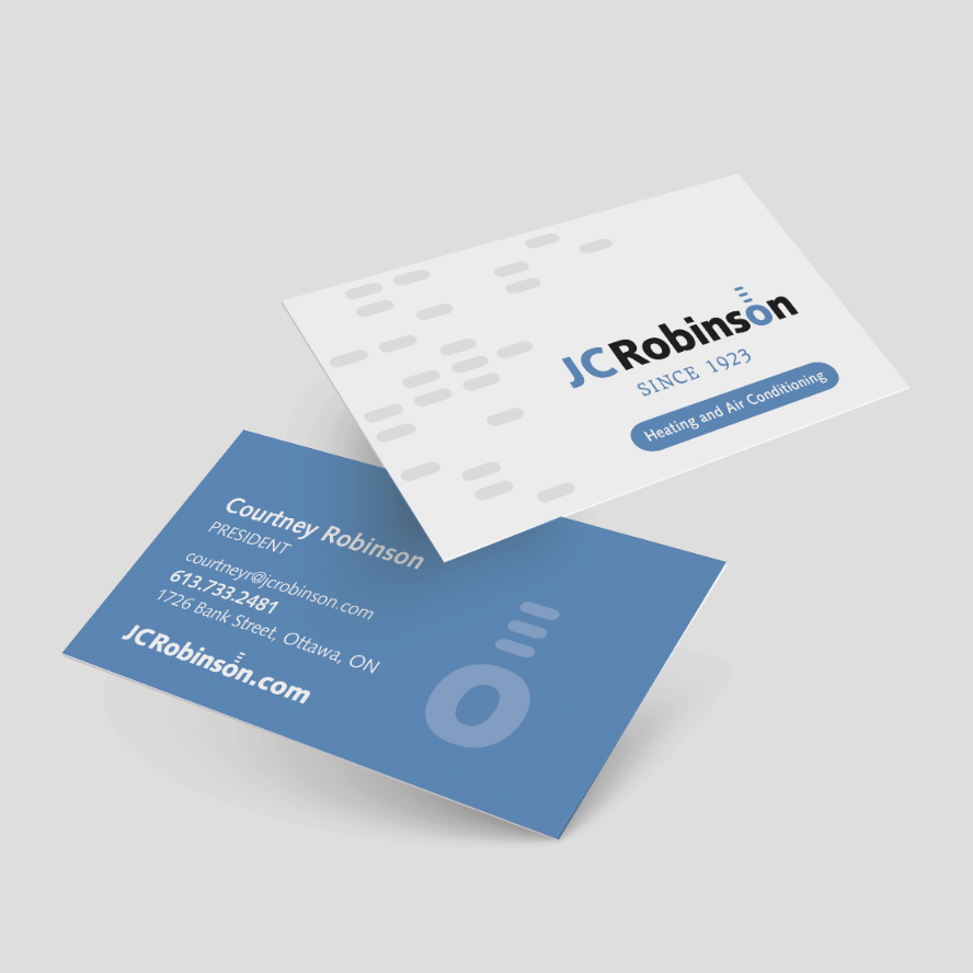 JCRobinson business card | Brand communication tools