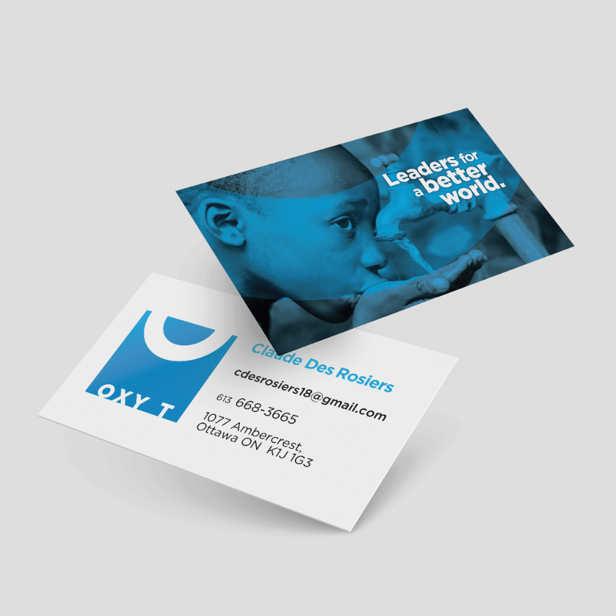 OxyT Foundation business card | Brand communication tools