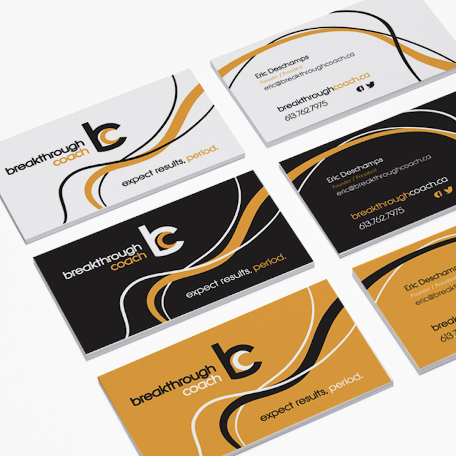 Breakthrough Coach business card | Brand communication tools