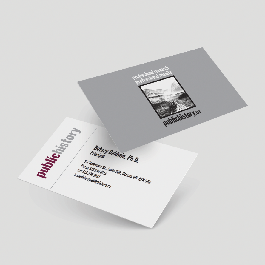 Public History business card | Brand communication tools