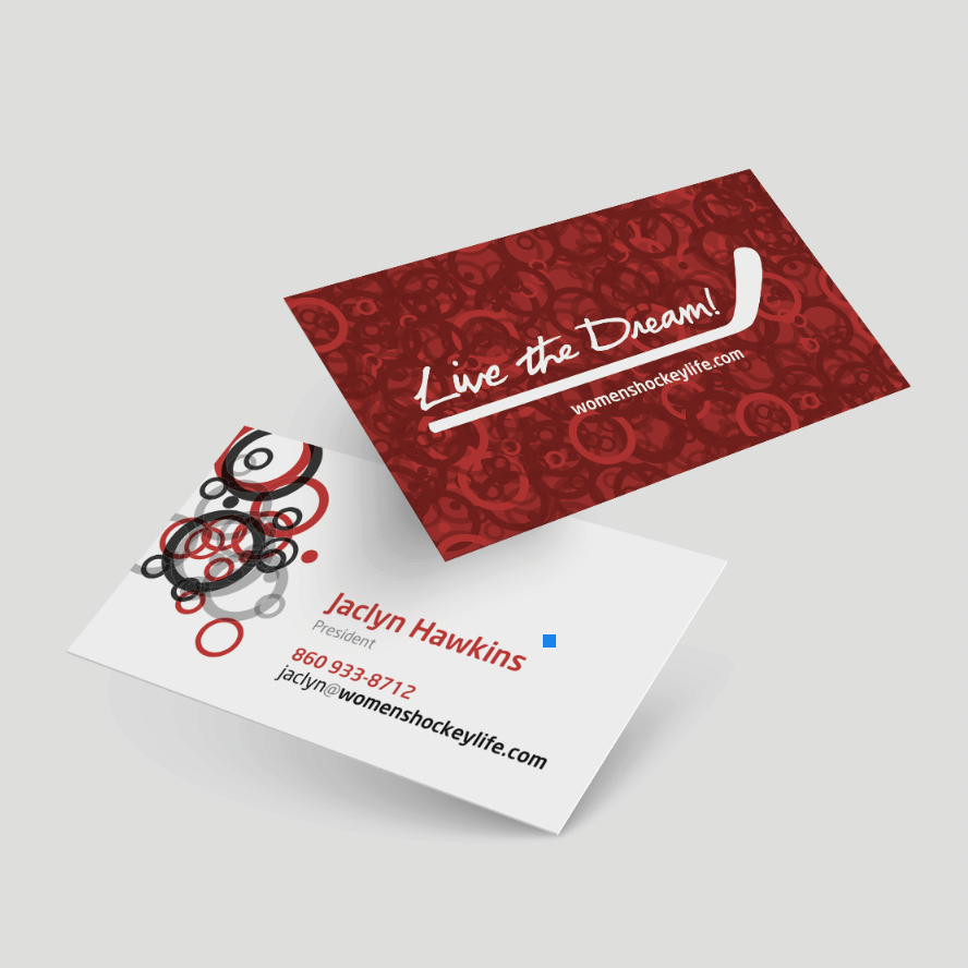 Womens Hockey Life business card | Brand communications tool