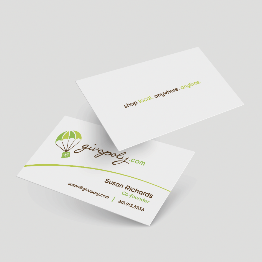 Giveopoly business card | Brand communication tools